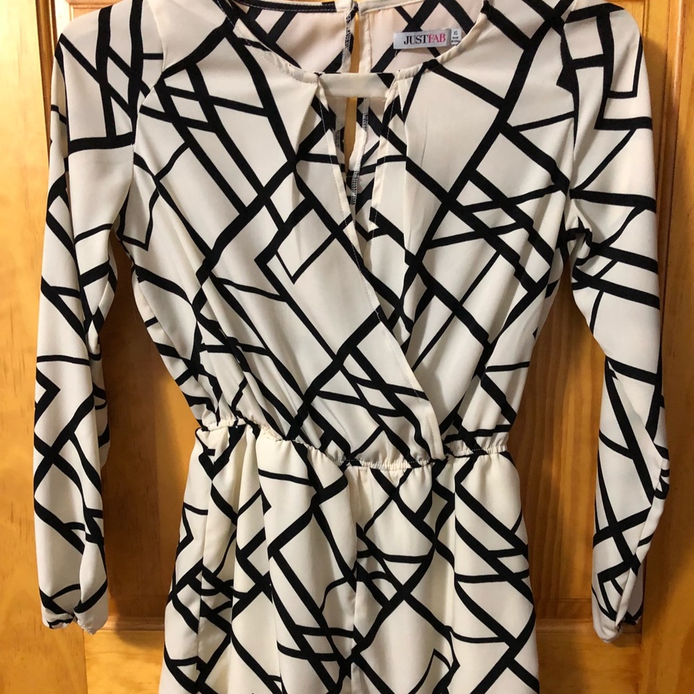 Just Fab black/white romper